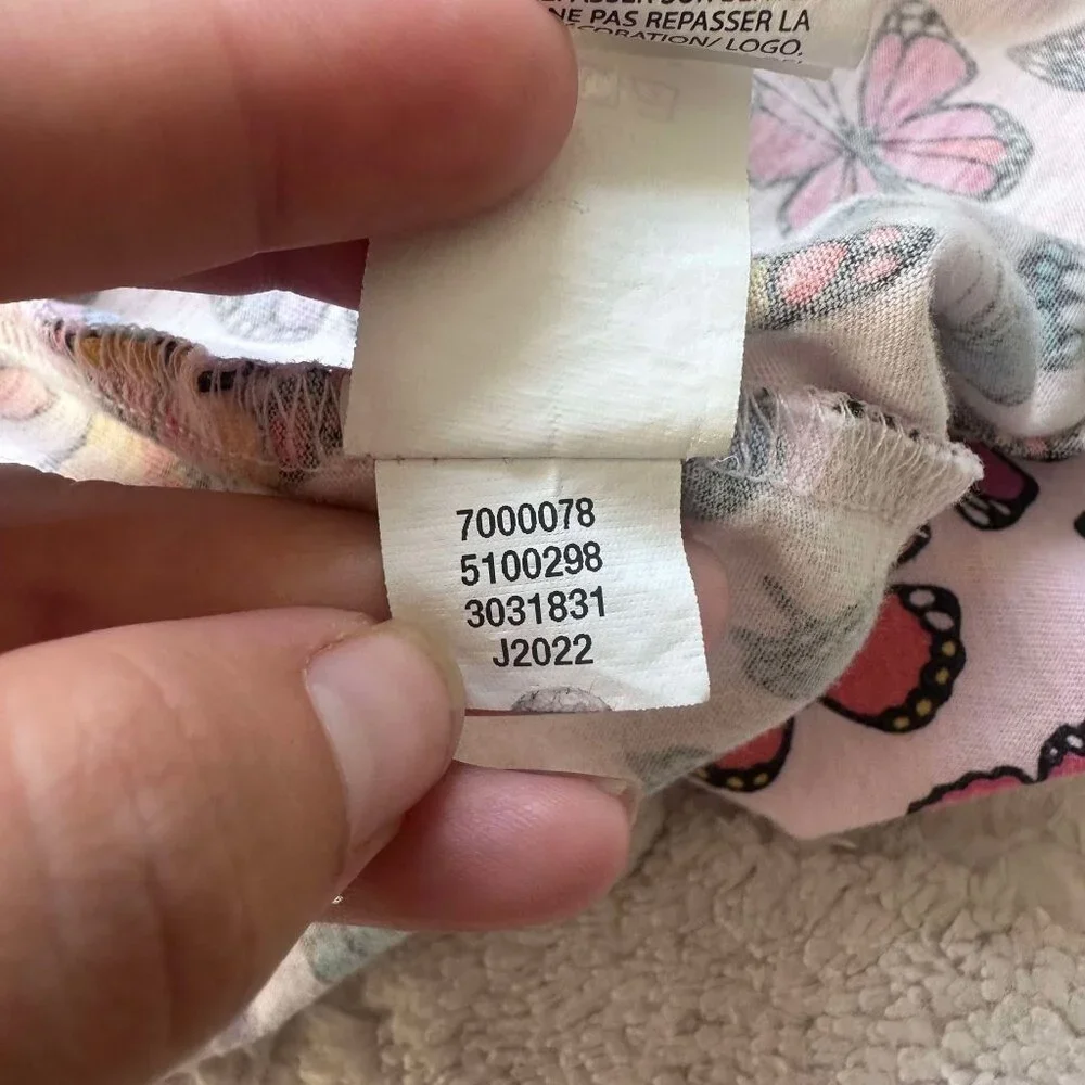 The Children's Place | Rose Mist Butterfly Print Tiered Dress | Size Extra Large